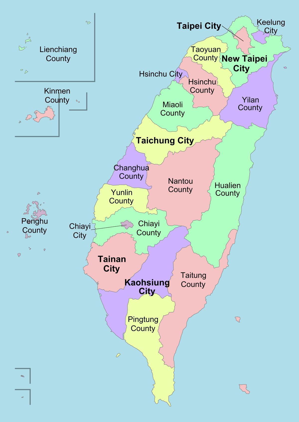 Карта штата Тайвань